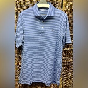 Vineyard Vines, Mens Blue with White Stripe, Size: Large, Performance‎